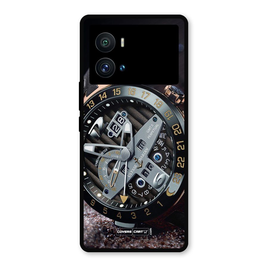 Designer Stylish Watch Metal Back Case for iQOO 9 Pro