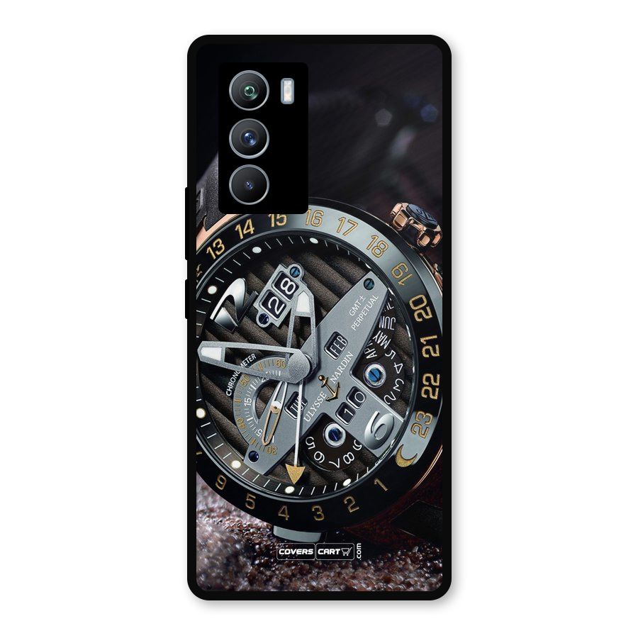 Designer Stylish Watch Metal Back Case for iQOO 9 SE