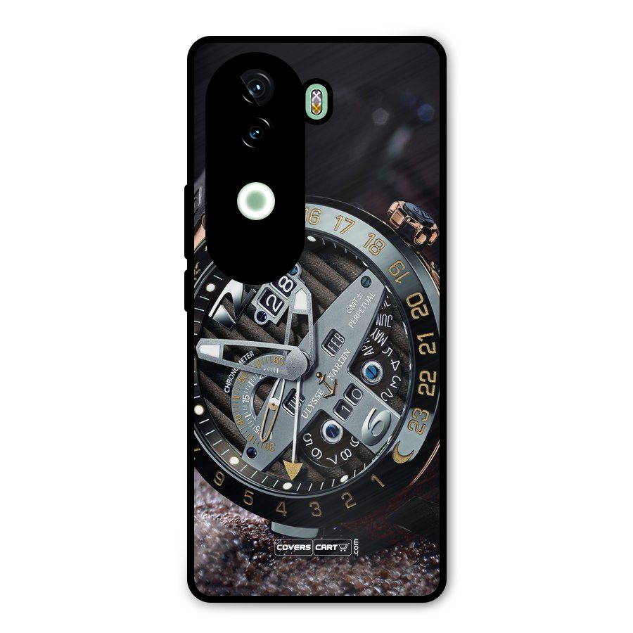 Designer Stylish Watch Metal Back Case for iQOO Z9s