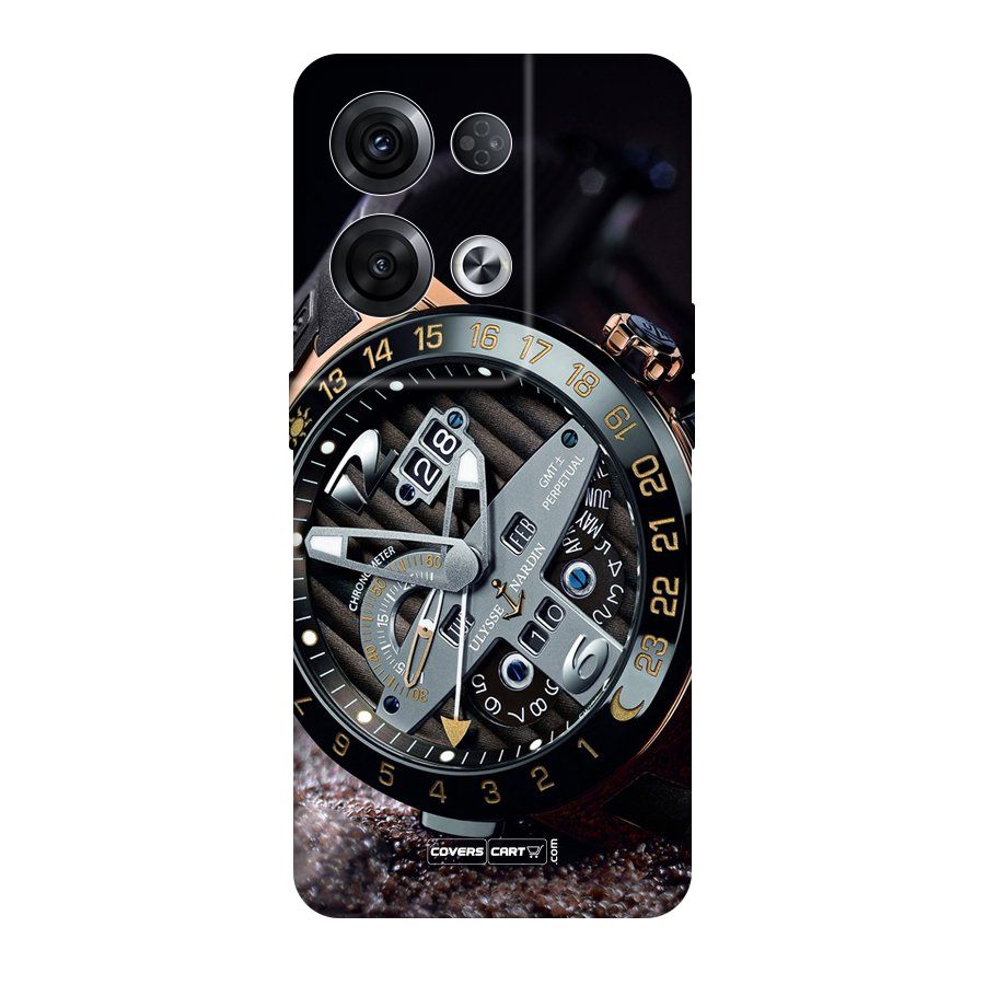 Designer Stylish Watch Original Polycarbonate Back Case for Oppo Reno8 Pro 5G