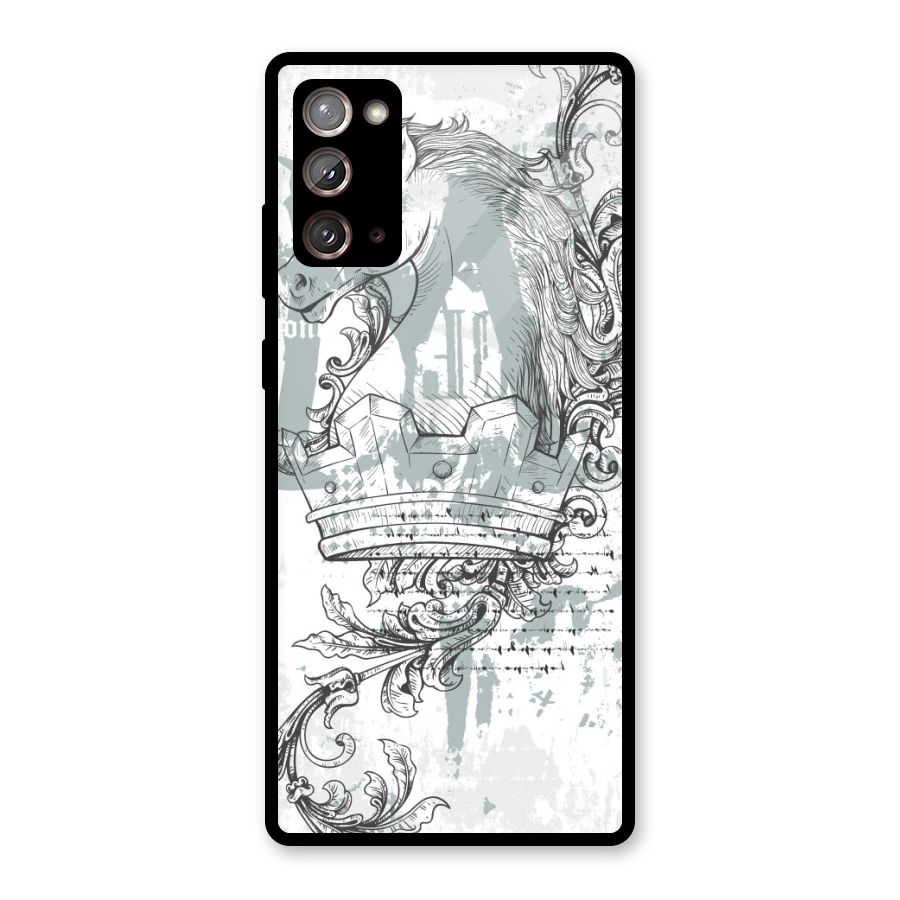 Designous Vintage Glass Back Case for Galaxy Note 20