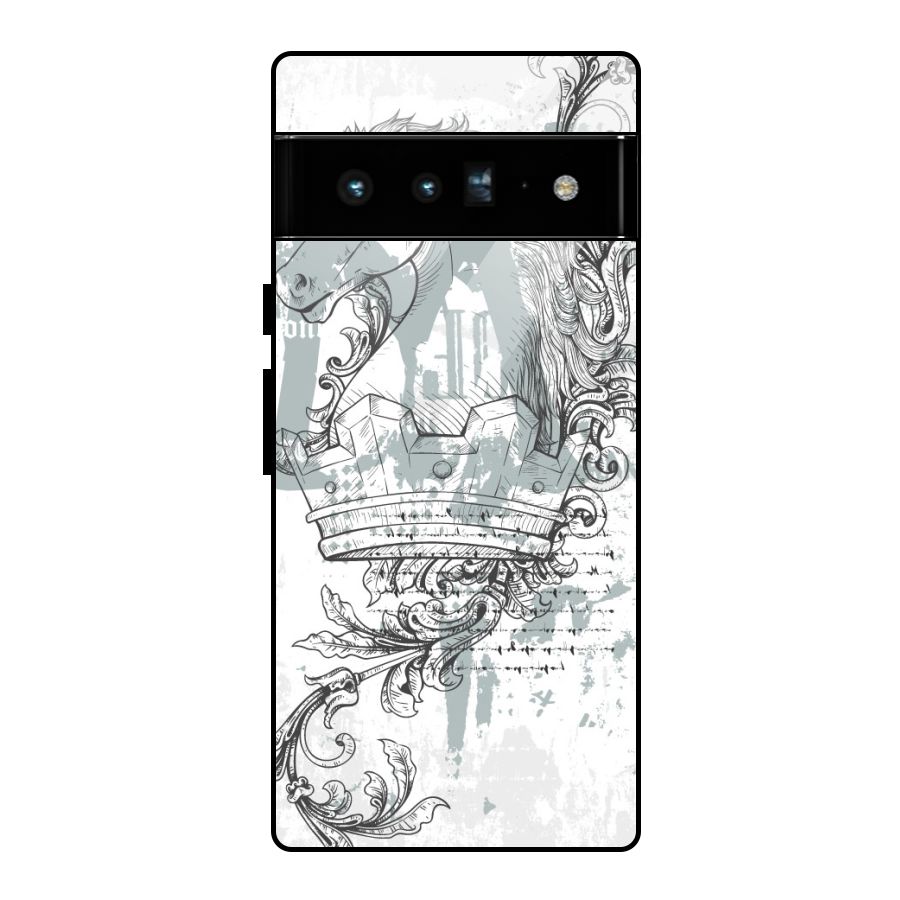 Designous Vintage Glass Back Case for Google Pixel 6 Pro