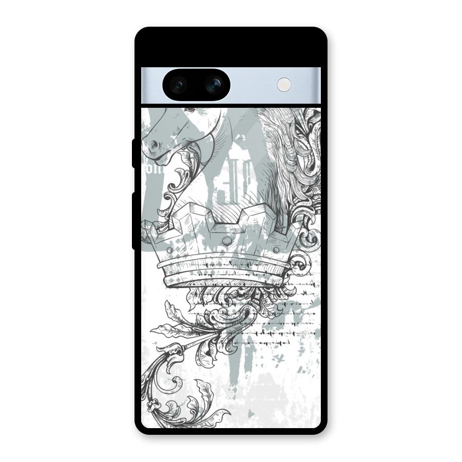 Designous Vintage Glass Back Case for Google Pixel 7a