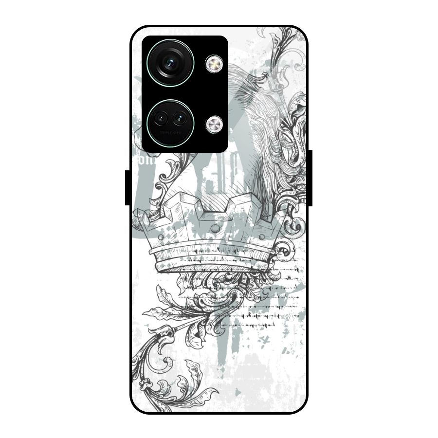 Designous Vintage Glass Back Case for Oneplus Nord 3