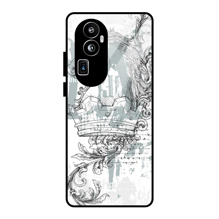 Designous Vintage Glass Back Case for Oppo Reno10 Pro Plus