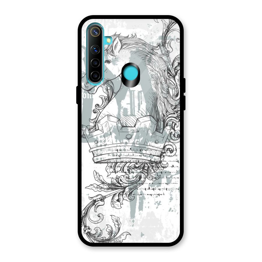 Designous Vintage Glass Back Case for Realme Narzo 10