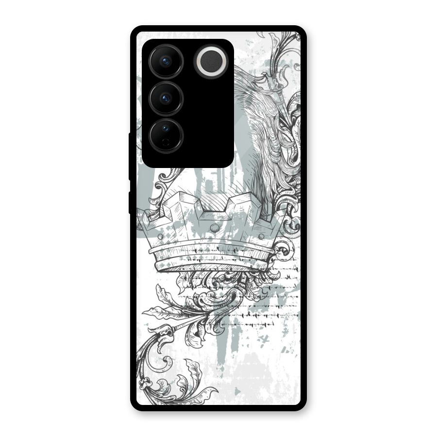 Designous Vintage Glass Back Case for Vivo V27