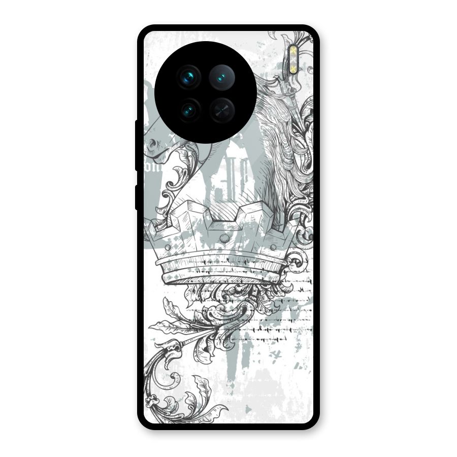 Designous Vintage Glass Back Case for Vivo X90