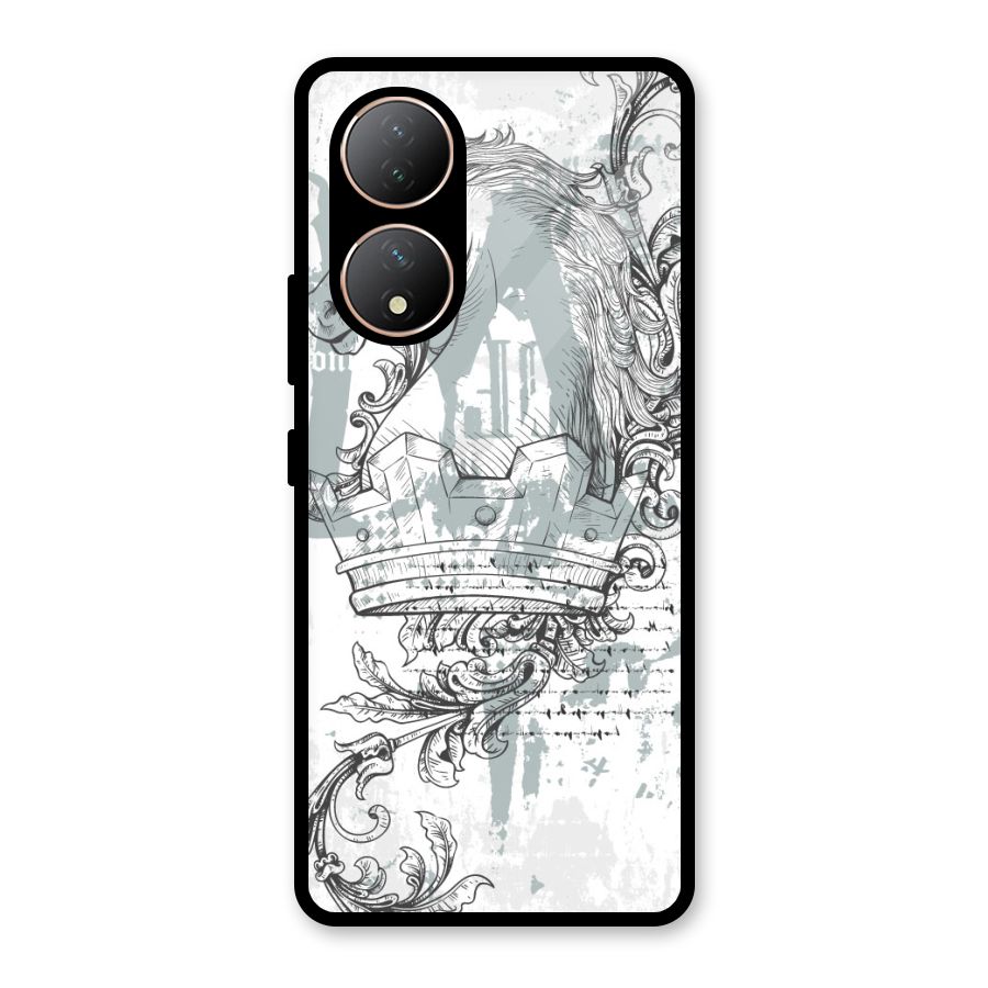 Designous Vintage Glass Back Case for Vivo Y100A