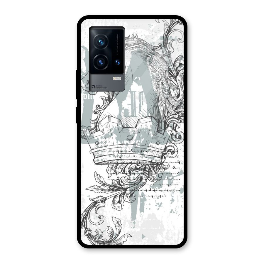 Designous Vintage Glass Back Case for iQOO 9 5G