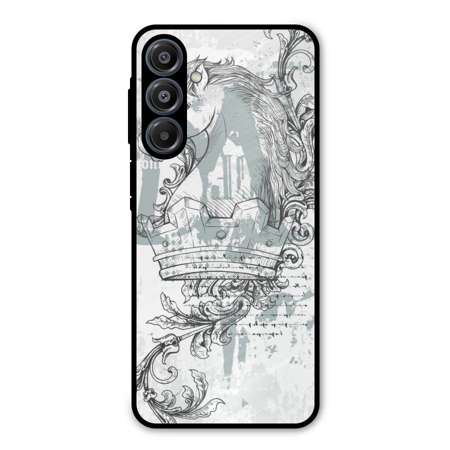 Designous Vintage Metal Back Case for Galaxy A16 5G