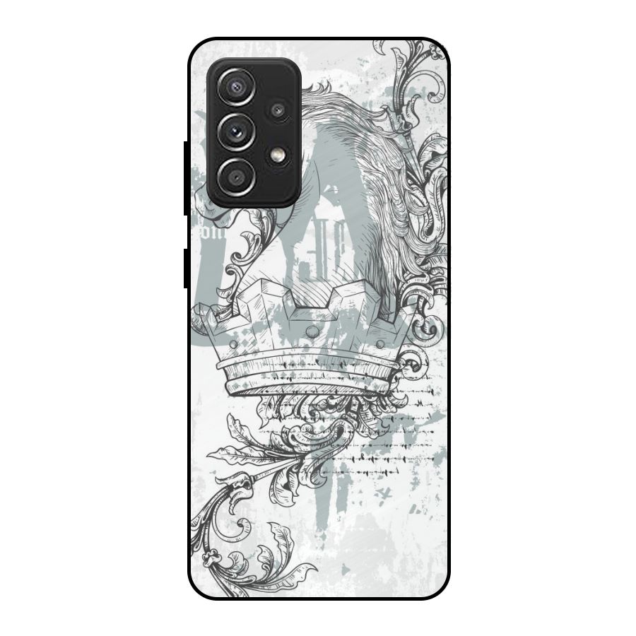 Designous Vintage Metal Back Case for Galaxy A52