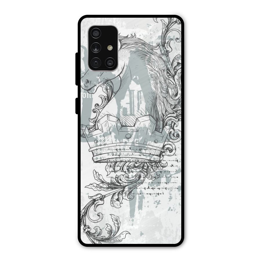 Designous Vintage Metal Back Case for Galaxy A71