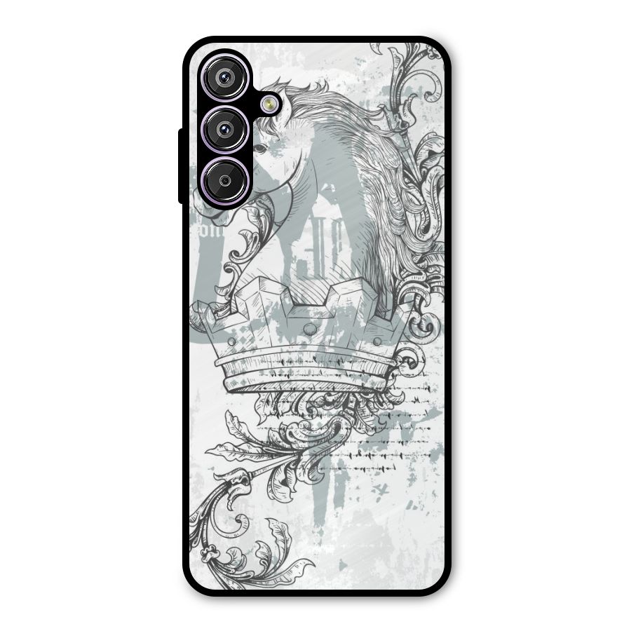 Designous Vintage Metal Back Case for Galaxy F15