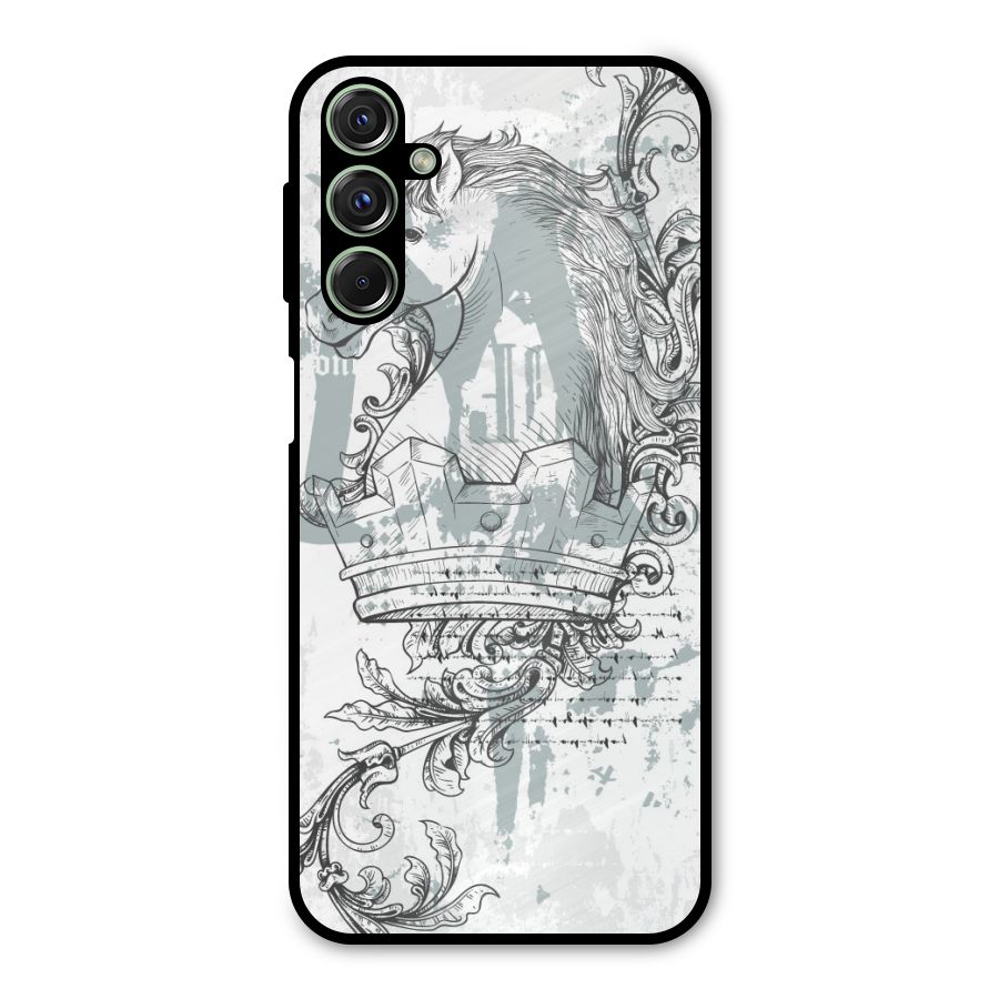 Designous Vintage Metal Back Case for Galaxy F34