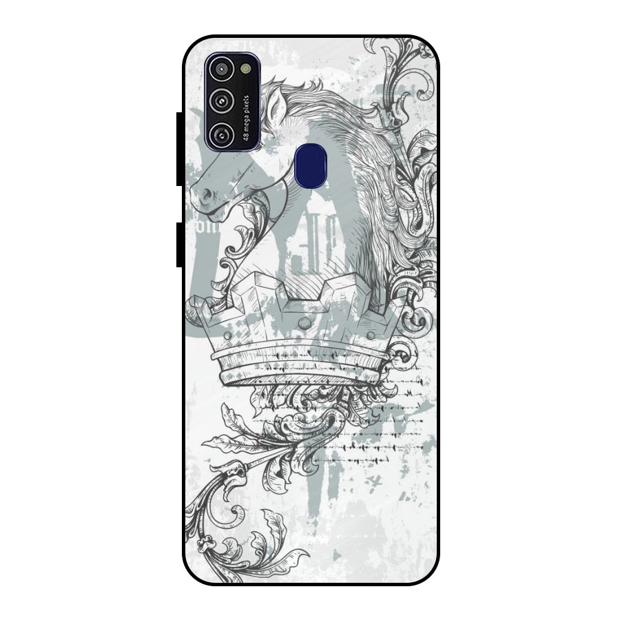 Designous Vintage Metal Back Case for Galaxy M30s