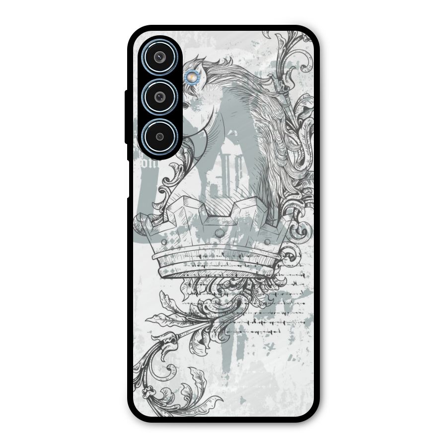 Designous Vintage Metal Back Case for Galaxy M35