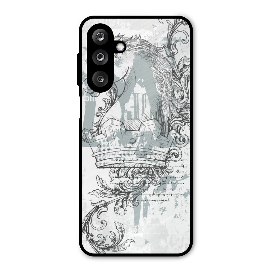 Designous Vintage Metal Back Case for Galaxy M36