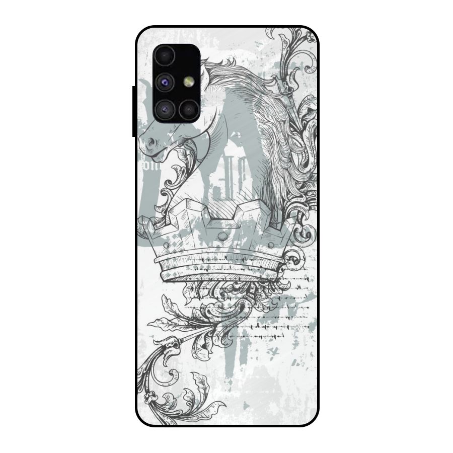 Designous Vintage Metal Back Case for Galaxy M51