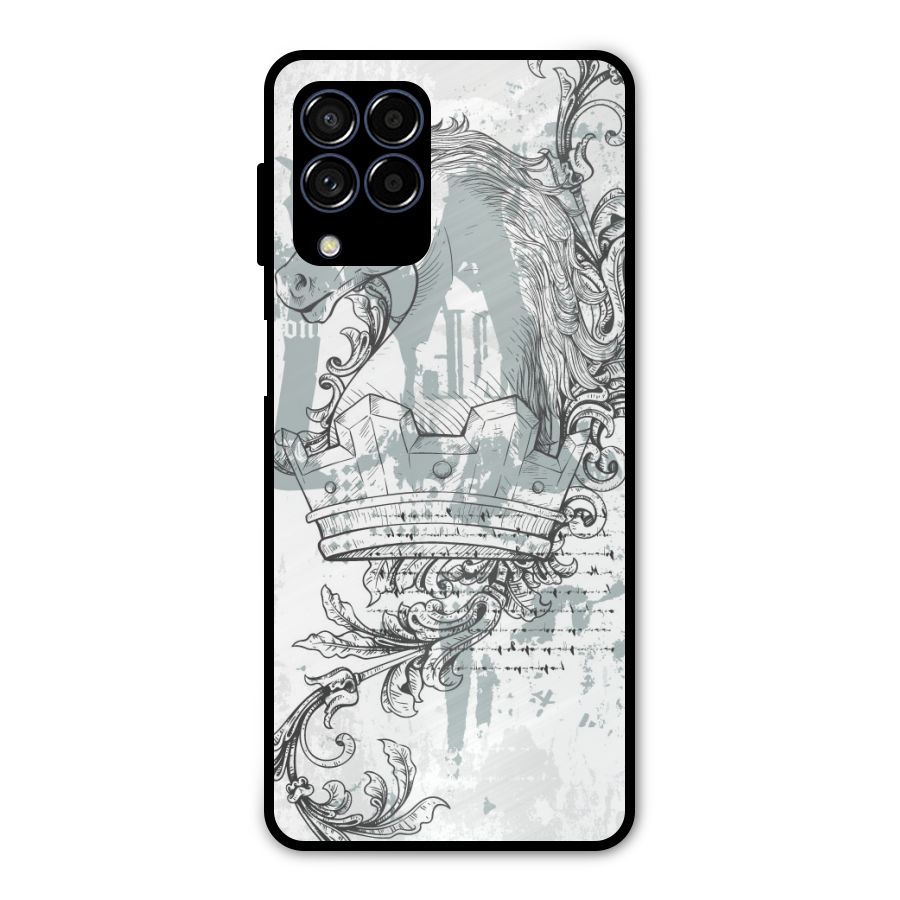 Designous Vintage Metal Back Case for Galaxy M53 5G