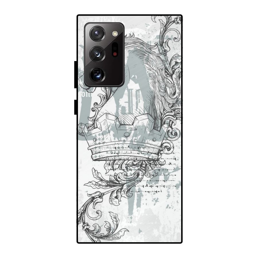 Designous Vintage Metal Back Case for Galaxy Note 20 Ultra