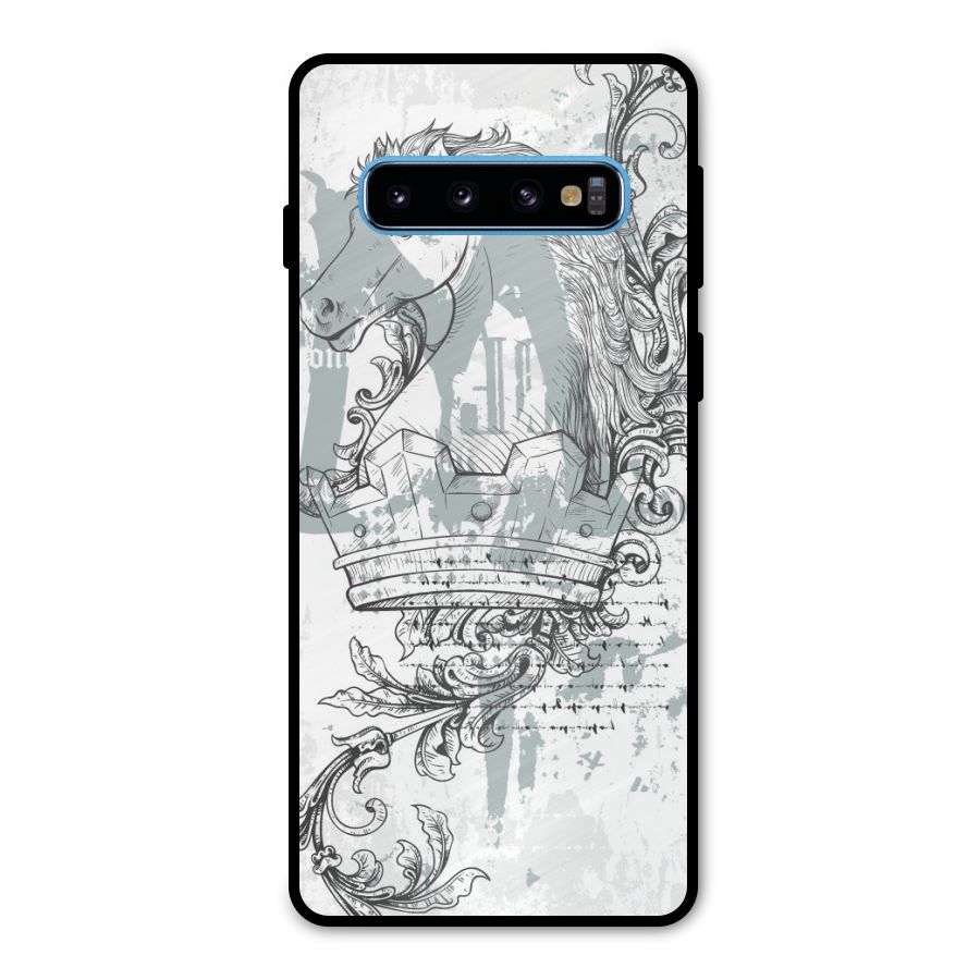 Designous Vintage Metal Back Case for Galaxy S10