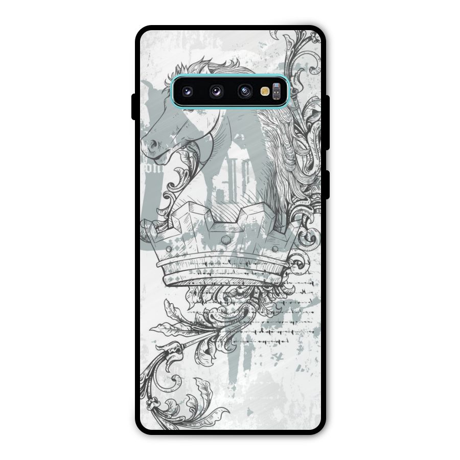 Designous Vintage Metal Back Case for Galaxy S10 Plus