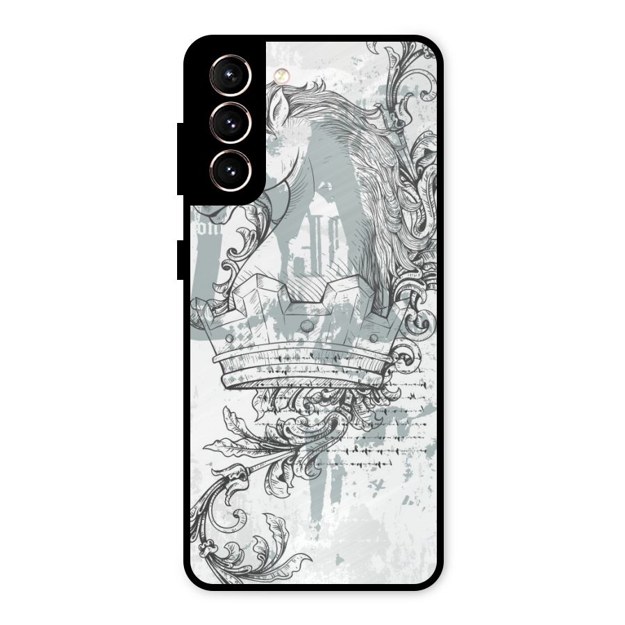 Designous Vintage Metal Back Case for Galaxy S21 5G