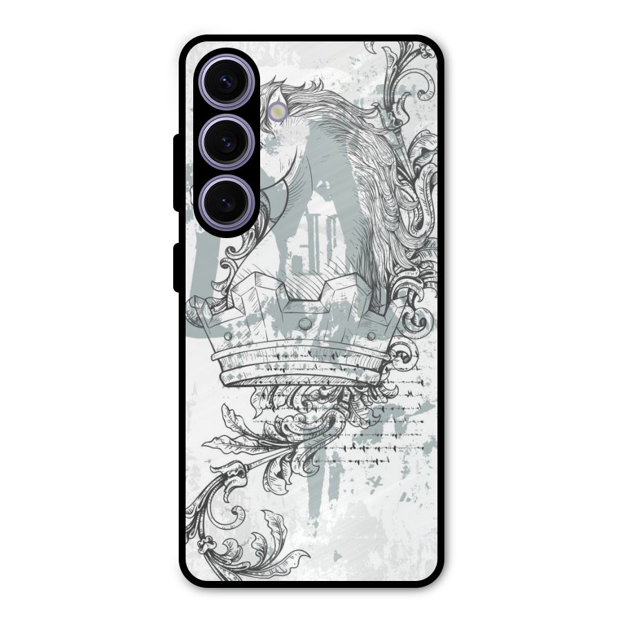 Designous Vintage Metal Back Case for Galaxy S24