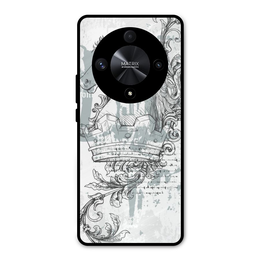 Designous Vintage Metal Back Case for Honor X9b