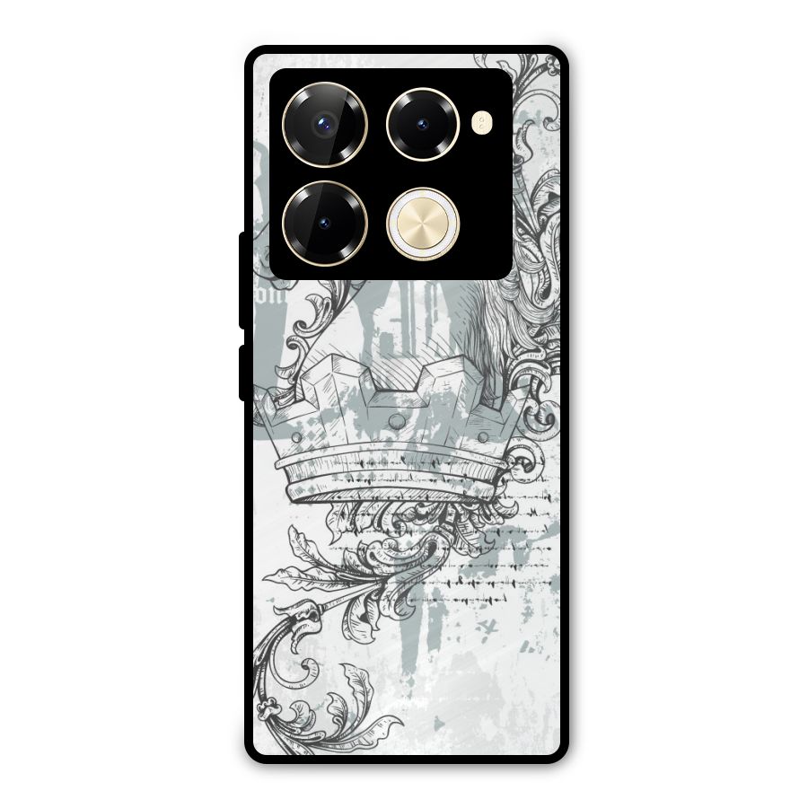 Designous Vintage Metal Back Case for Infinix Note 40 Pro Plus