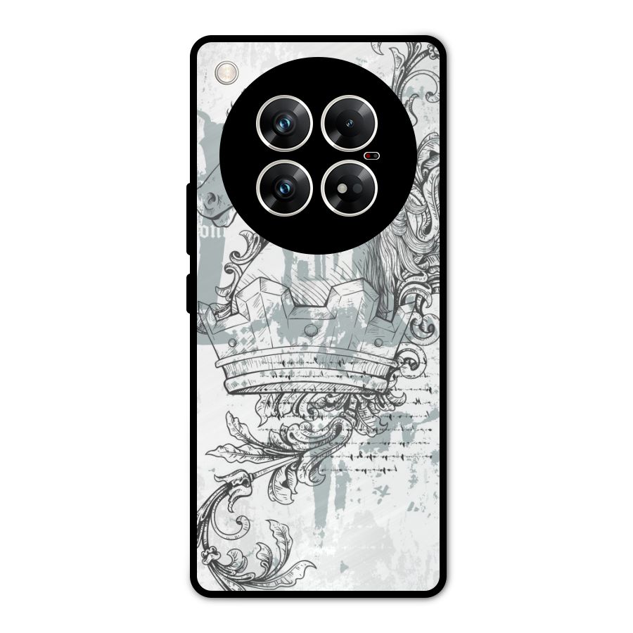Designous Vintage Metal Back Case for Infinix Zero 40 5G