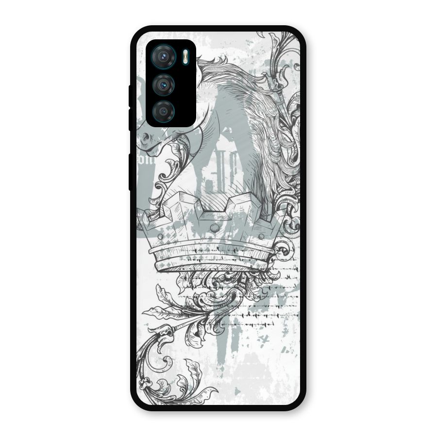 Designous Vintage Metal Back Case for Moto G42