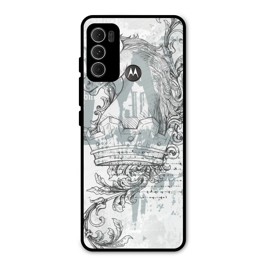 Designous Vintage Metal Back Case for Moto G60