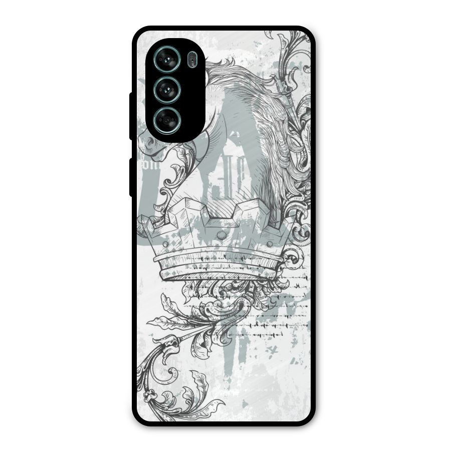 Designous Vintage Metal Back Case for Moto G62