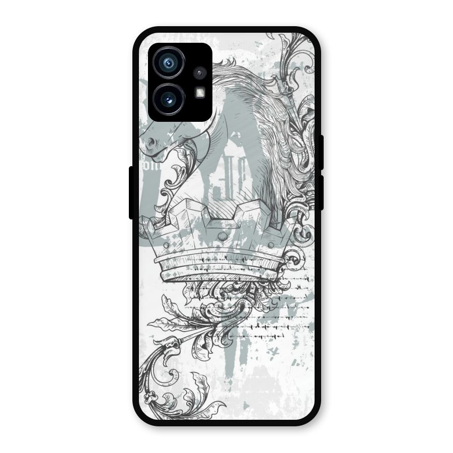 Designous Vintage Metal Back Case for Nothing Phone 1