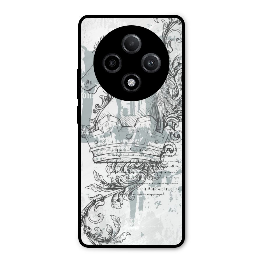 Designous Vintage Metal Back Case for Oppo F27 Pro Plus