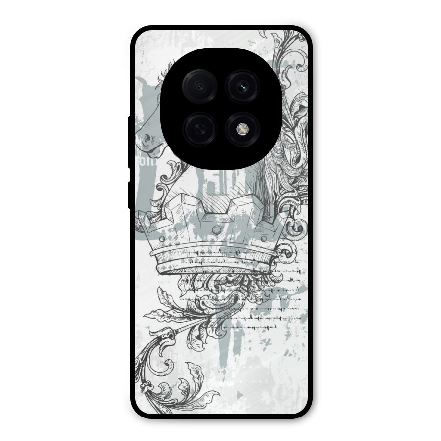Designous Vintage Metal Back Case for Oppo F29 Pro