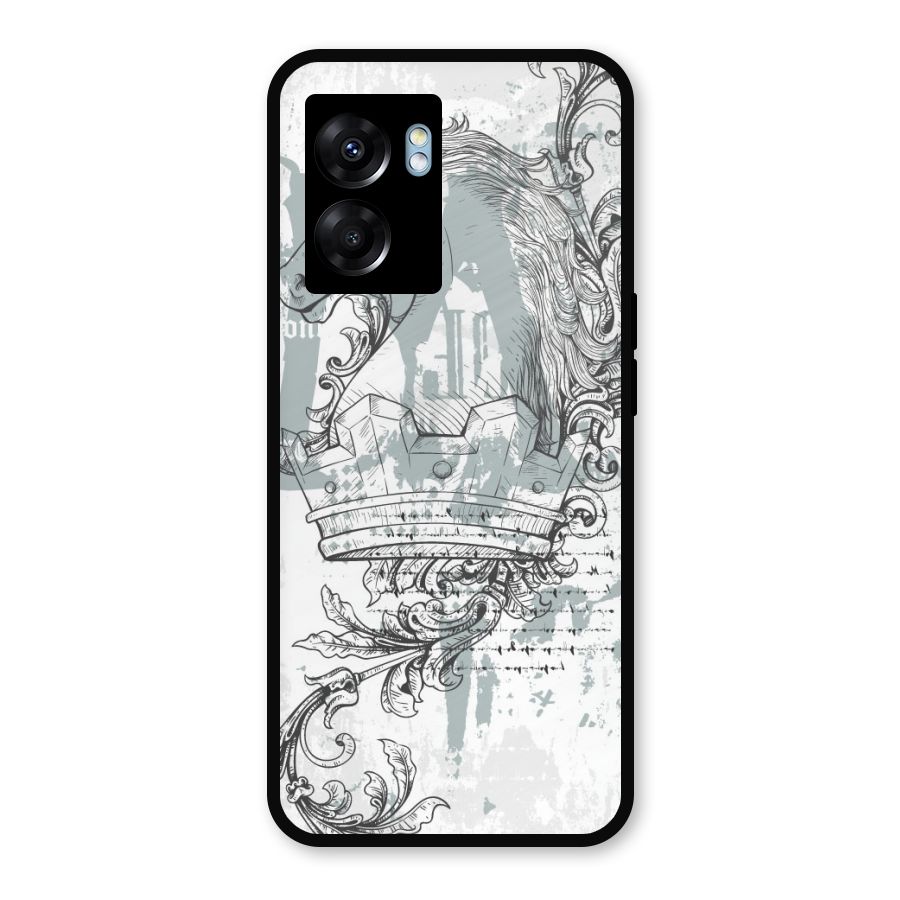 Designous Vintage Metal Back Case for Oppo K10 (5G)
