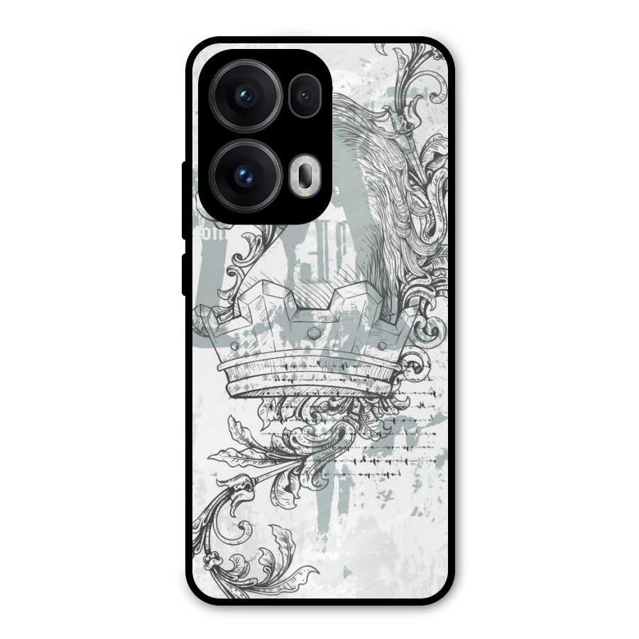 Designous Vintage Metal Back Case for Oppo Reno13 Pro