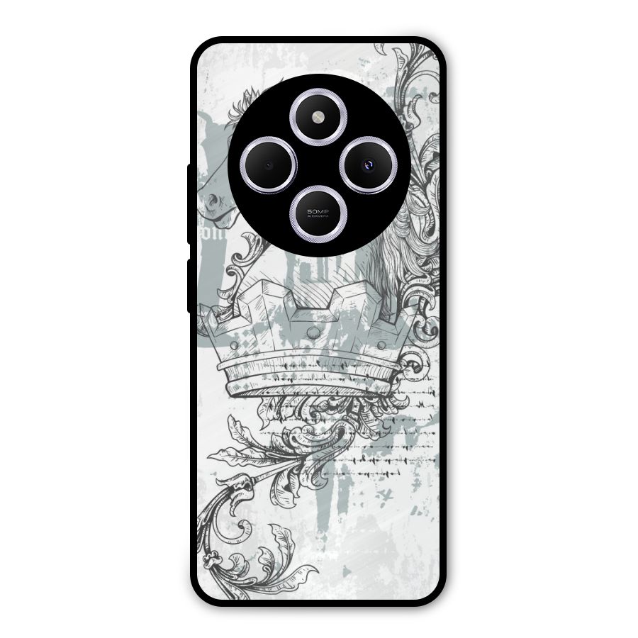Designous Vintage Metal Back Case for Poco C75 5G