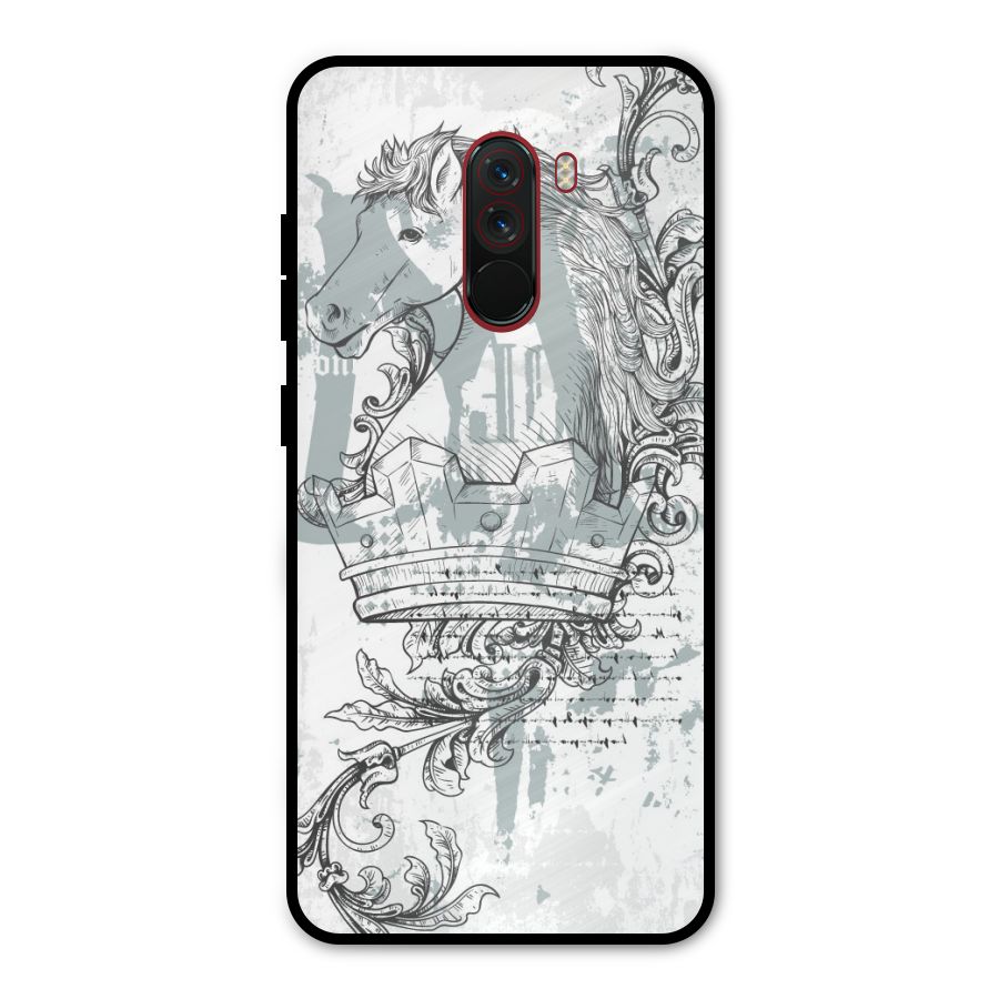 Designous Vintage Metal Back Case for Poco F1