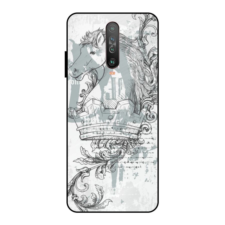 Designous Vintage Metal Back Case for Poco X2