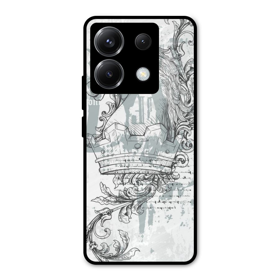 Designous Vintage Metal Back Case for Poco X6