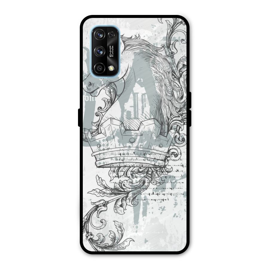 Designous Vintage Metal Back Case for Realme 7 Pro