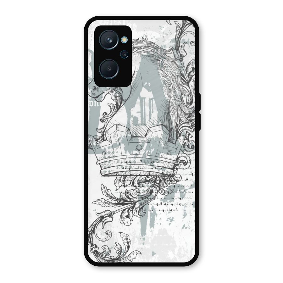 Designous Vintage Metal Back Case for Realme 9i