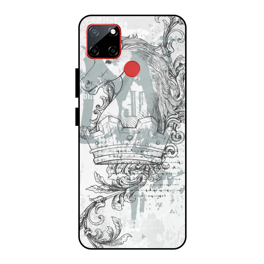 Designous Vintage Metal Back Case for Realme C12