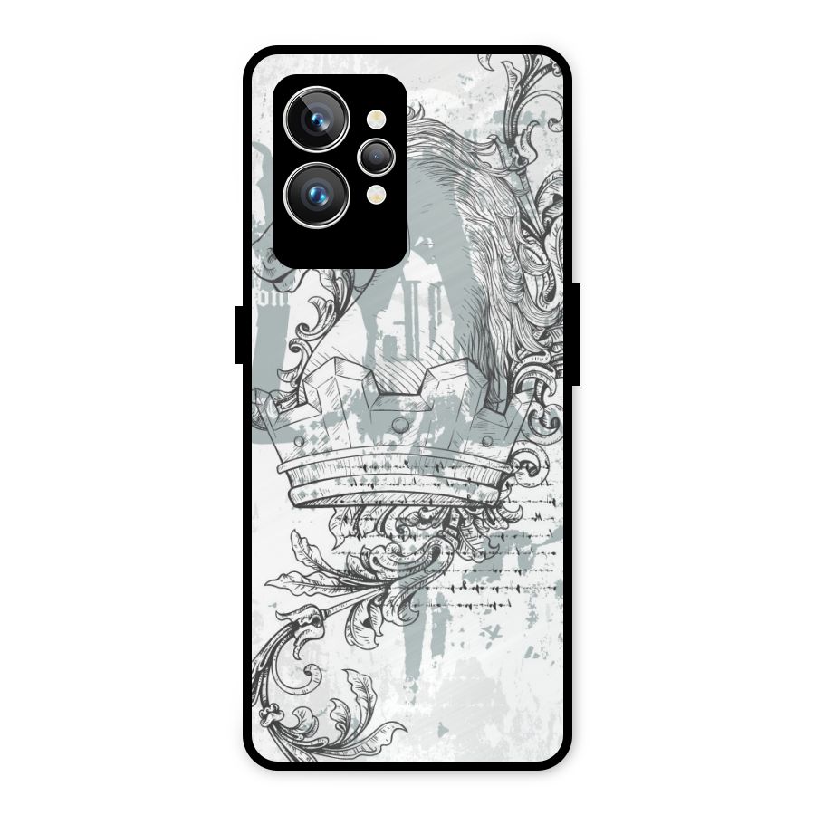 Designous Vintage Metal Back Case for Realme GT2 Pro