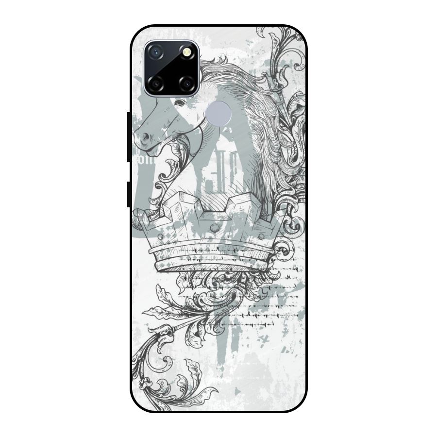 Designous Vintage Metal Back Case for Realme Narzo 20