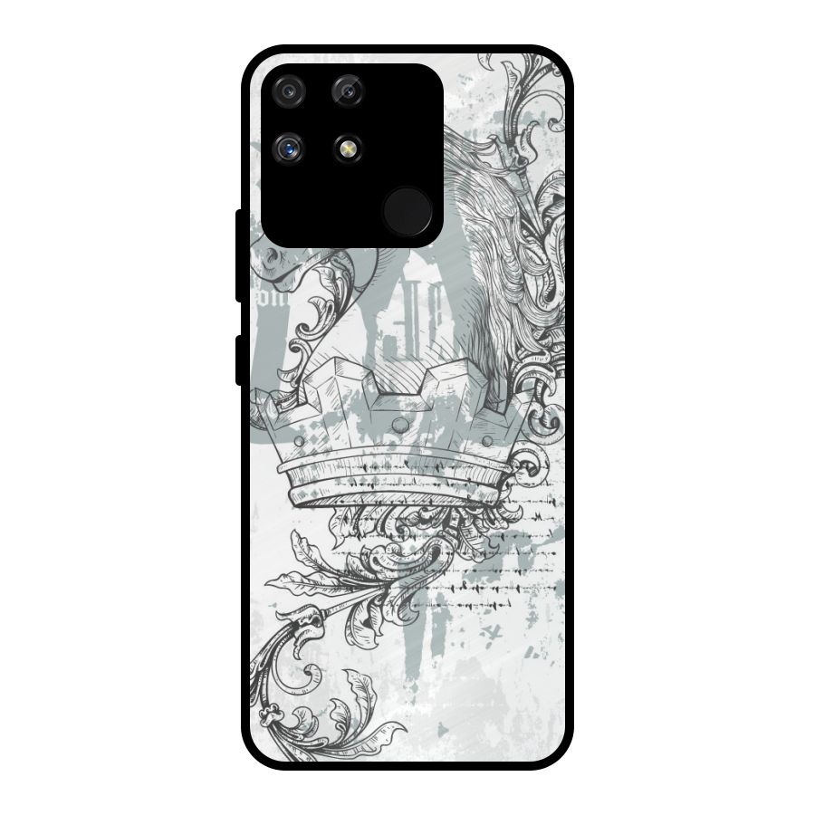 Designous Vintage Metal Back Case for Realme Narzo 50A